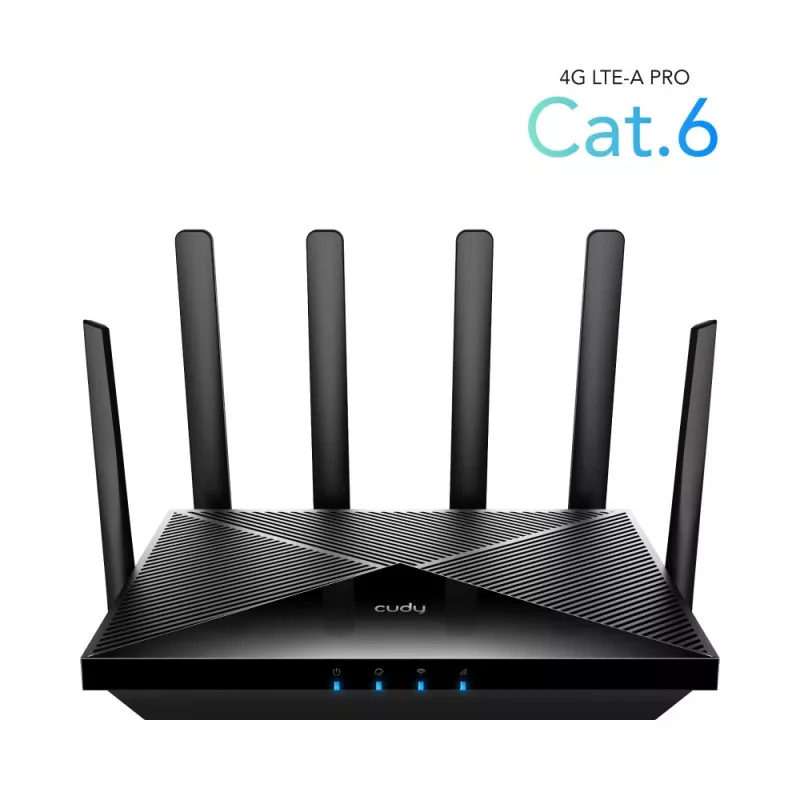 Cudy Novo router WiFi 4G LTE Cat 6, chipset Qualcomm, router modem LTE, router celular 4G Dual-SIM, WiFi dual band AC1200, 4 portas Gigabit, OpenVPN, W