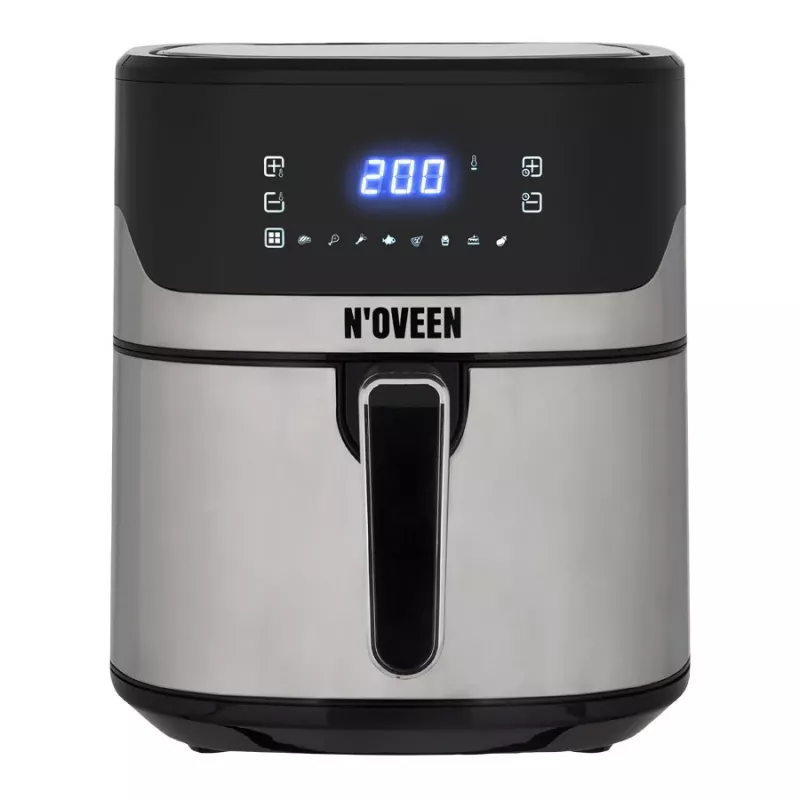 Fritadeira de ar quente NOVEEN AF550 — capacidade 6,5 l, 1600 W, até 200°C, 8 programas