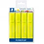 Marcador Staedtler 364-1P WP4 ponta de cinzel amarelo 4 unid.