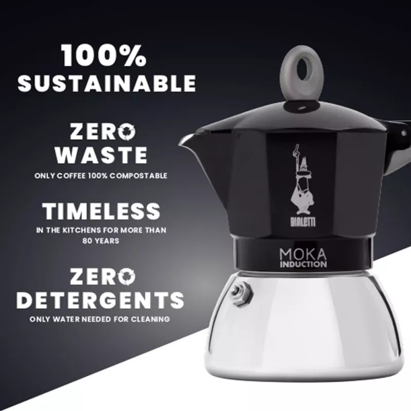 Bialetti Moka Induction cafeteira Moka 4 chávenas