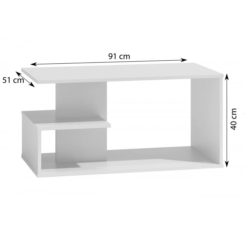 Topeshop MESA DALLAS BIEL mesa lateral/mesa de centro de forma livre 1 perna(s)