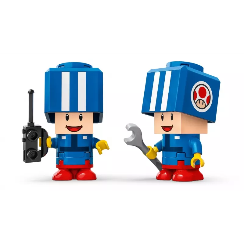 Brinquedo de construção LEGO Conjunto 72035 Super Mario Mario Kart Oficina do Toad, níveis interativos e figuras