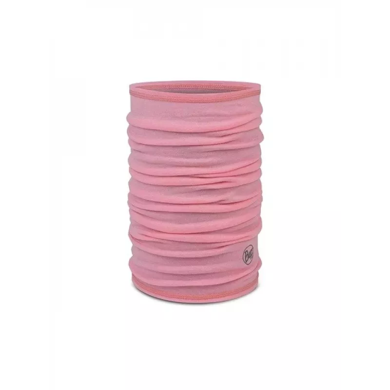 Bandana multifunções para criança Buff Merino Lightweight – rosa, gorro de lã merino sem costuras para criança