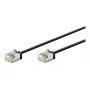 Wentronic goobay - Cabo de rede - RJ-45 (M) para RJ-45 (M) - 15 cm - 3,8 mm - U/UTP, não blindado - CAT 8.1 - sem halogéneos, fino, multifilamento - preto (74350)