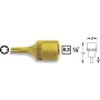 Hazet Chave de fendas de encaixe Torx 6,3 mm (1/4) 8502-T30 comprimento 28 mm (8502-T30)