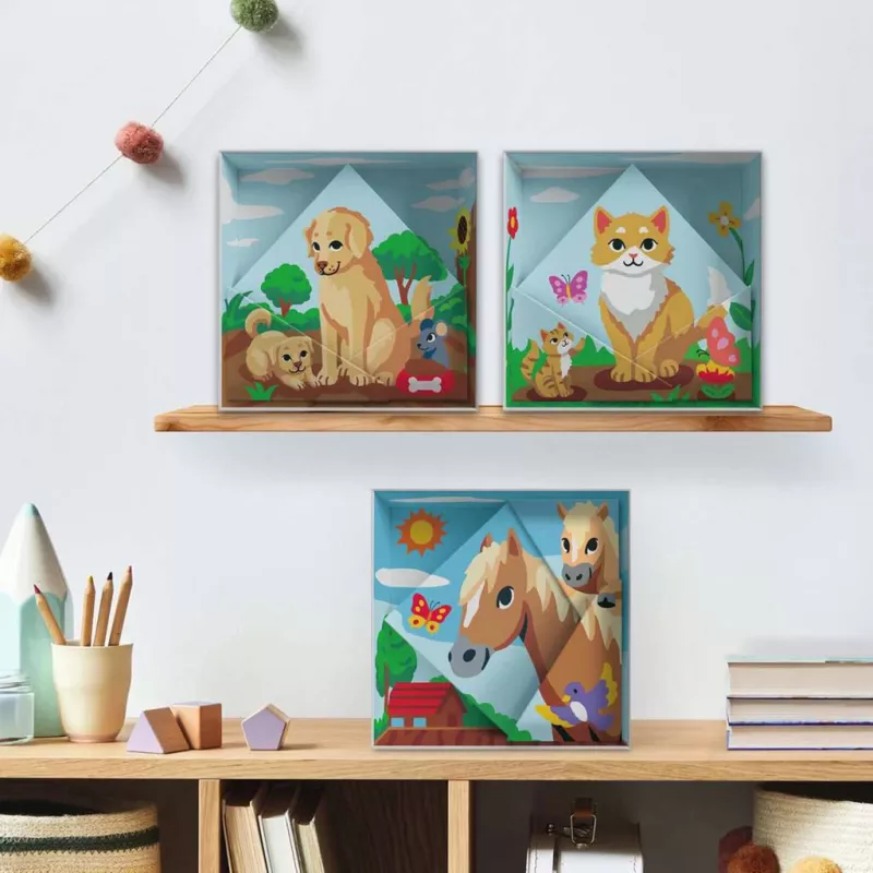 Conjunto de pintura Ravensburger CreArt Do it together — modelo gatos, conjunto de pintura em conjunto