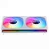 Jonsbo ZB-240WR Infinity Mirror ventoinha, ARGB, PWM, pás invertidas, 240 mm, branca