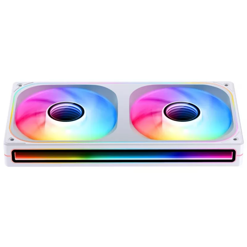 Jonsbo ZB-240WR Infinity Mirror ventoinha, ARGB, PWM, pás invertidas, 240 mm, branca
