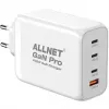 Fonte de alimentação ALLNET PSU-GaNPD-USB-1A3C-200W — carregador USB GaN 200W, 1× USB-A, 3× USB-C