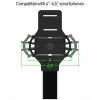Braçadeira desportiva Tellur A100 para smartphone, preta, ajustável, tamanho universal