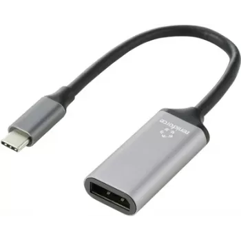 Adaptador de cabo de vídeo Renkforce RF-5397866 0,15 m DisplayPort USB-C preto - prateado (RF-5397866)
