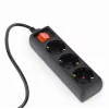 Extensão de alimentação Gembird EG-PSU3-01 0,6 m 3 saídas AC interior preto