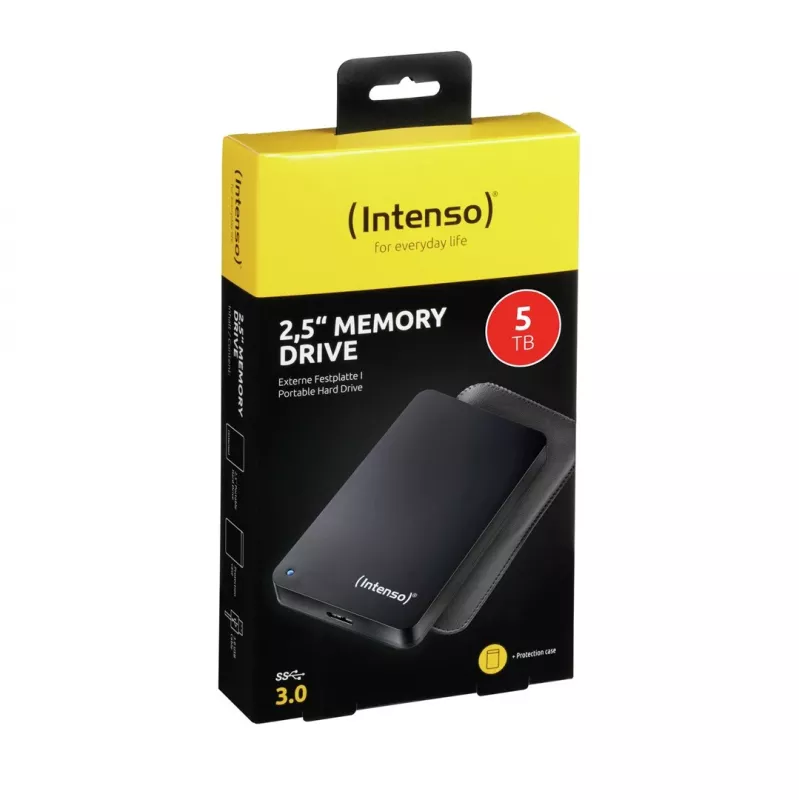 Disco externo Intenso Memory Drive 5TB 2,5 polegadas, Preto