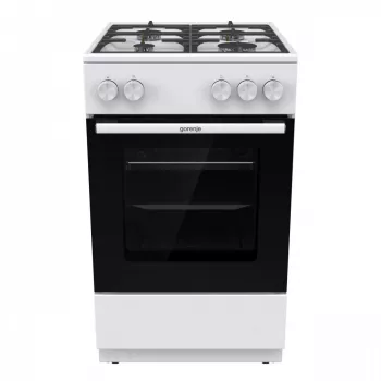 Fogão a gás independente com forno Gorenje GG5A10WFFM — placa de 4 bicos, forno de 70 l, superfície esmaltada, branco