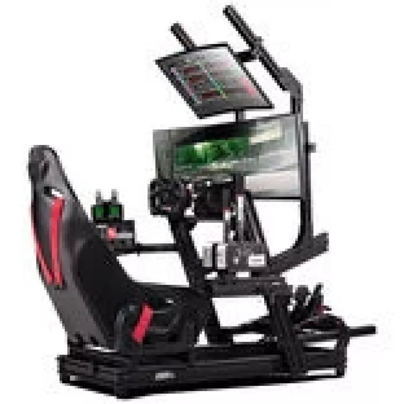 Next Level Racing GTElite Cockpit de simulador em alumínio - Wheel Plate Edition + O-Rouge C2 Cold Fusion Assento de simracing