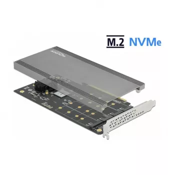 Placa DeLOCK PCI Express x16 para 4 x NVMe M.2 Key M internos 89044