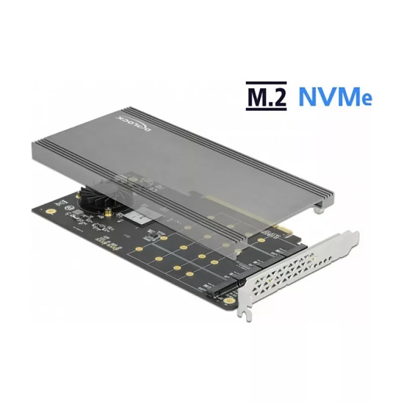 Placa DeLOCK PCI Express x16 para 4 x NVMe M.2 Key M internos 89044