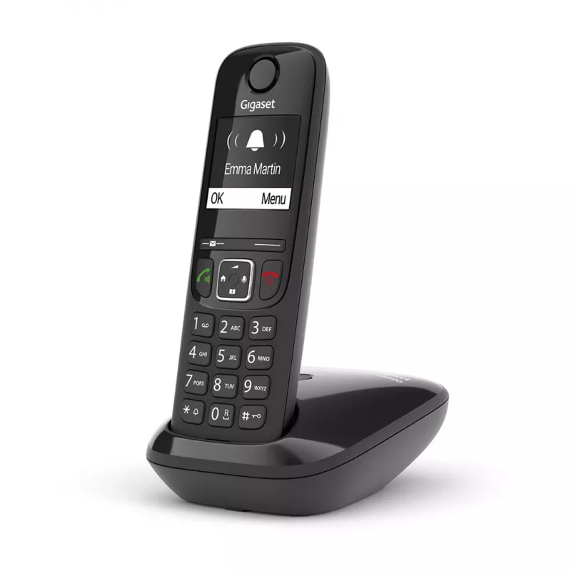 Telefone analógico/DECT Gigaset AS690 identificação de chamadas auscultador sem fios preto