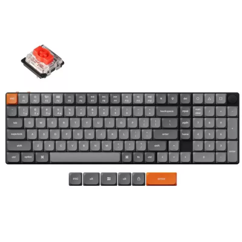 Keychron K17 Max K17M-H1 teclado sem fios, RGB, preto