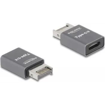 Adaptador de mudança de género DeLOCK 67234 USB Type-E para USB Type-C cinzento