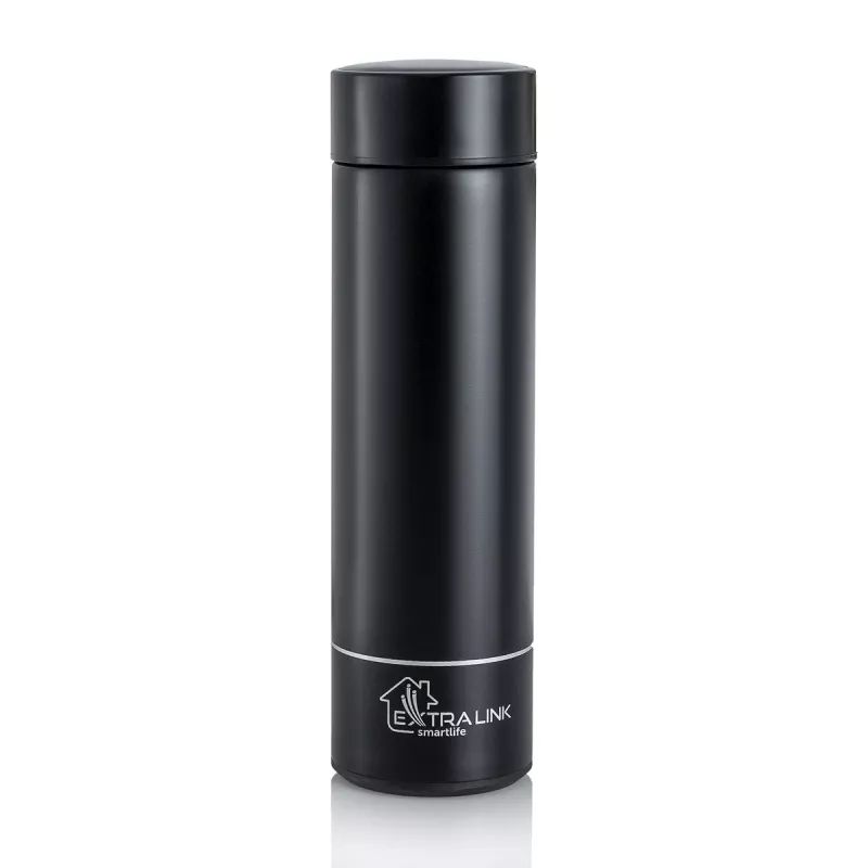 Extralink Smart Travel Mug preto, caneca térmica com visor LED