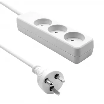 Tomada múltipla ProXtend KIT3-KIT07W 3 tomadas com proteção contra sobretensão, branco