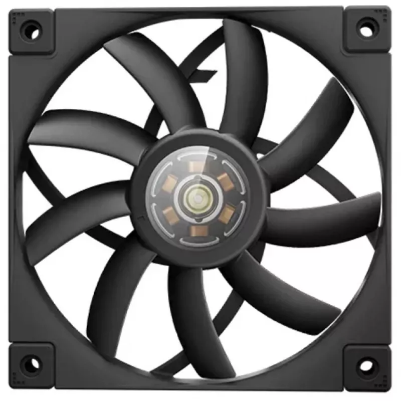 Ventoinha de caixa PWM slim de 120 mm DeepCool FT12 slim – preta, design low-profile, controlo PWM