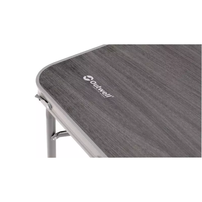 Mesa de exterior Outwell Coledale L — estrutura de alumínio, tampo de resina, 800 × 1200 mm, 8,4 kg, cinzento