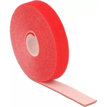 Fecho de velcro DeLOCK 18723 vermelho 20mm 5m