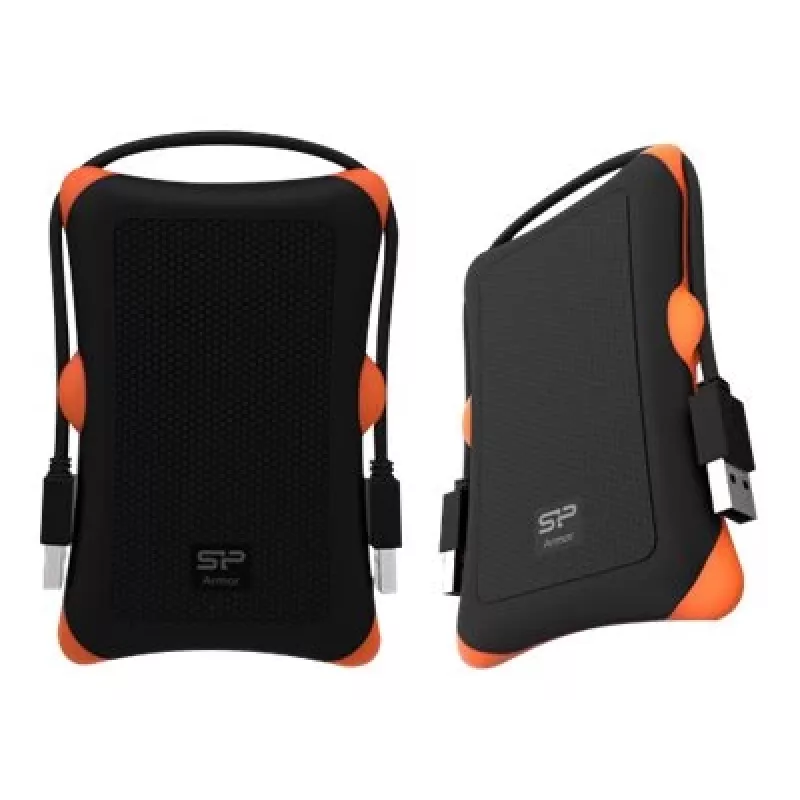 Caixa HDD/SSD Silicon Power Armor A30, 2,5 polegadas Single-Bay, USB 3.2 Gen 1, Micro-USB A, laranja/preto