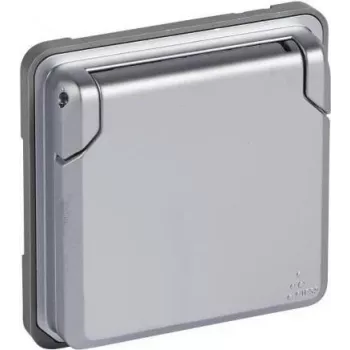 Tomada Schuko Legrand Soliroc 077834 IP44 cinzento, tomada resistente às intempéries