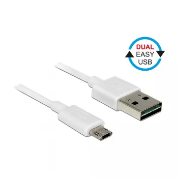 Cabo USB DeLOCK 84805 USB 2.0 0,2 m USB A Micro-USB B branco