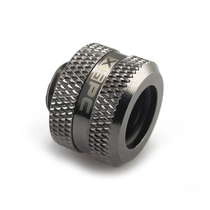 Conector XSPC G1/4 para tubo rígido de 14 mm, preto cromado - 8 unidades