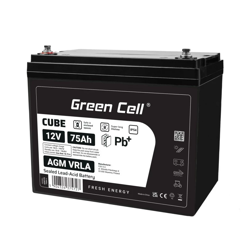 Bateria AGM VRLA 12V 75Ah IP54