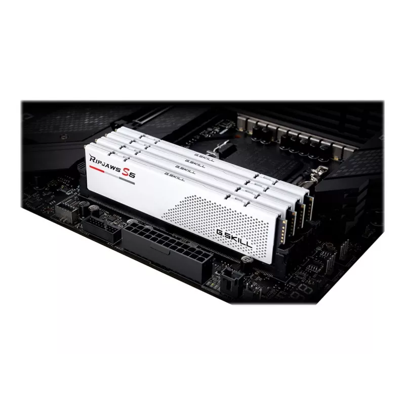 DIMM 32 GB DDR5-5600 (2x 16 GB) Dual-Kit, memória branca, F5-5600J4040C16GX2-RS5W, Ripjaws S5, INTEL XMP