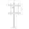 Hagor CPS FLOOR-WALL BOLT-DOWN 1x 75 – 86 polegadas preto capacidade 50 kg