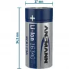 Bateria Ansmann 16340 Li-Ion 850 mAh 3,6 V entrada Micro-USB 1300-0015