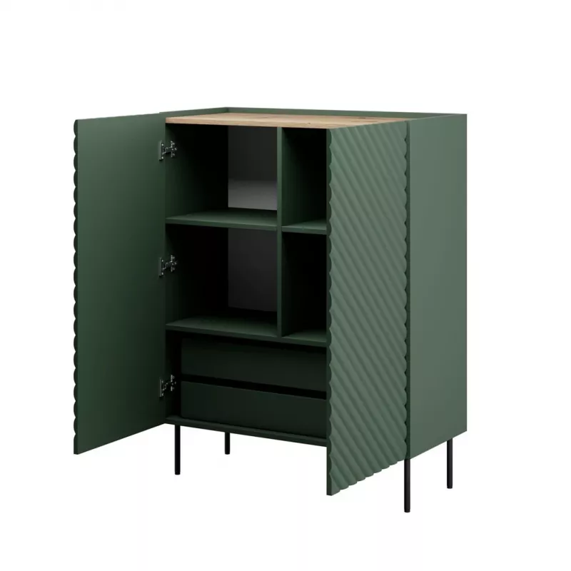 Estante Cama Meble ONDA ONDA 98×45×127 cm verde, armário de parede de chão