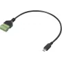 Cabo adaptador USB 2.0 Renkforce [1x macho 2.0 Micro-B – 1x terminal de aperto] RF-6443956 30 (RF-6443956)