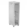 Lanberg FF01-6842-12SL armário rack de chão de 19" 42U 600x800x2122 mm, porta de vidro, LCD, flat pack, 1200 kg, IP20, cinzento
