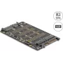 Conversor DELOCK M.2 Key M NVMe SSD para U.2 (SFF-8639) — modelo 64354