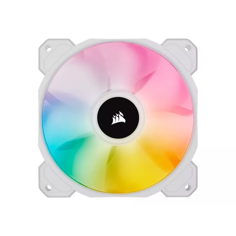 Ventoinha de caixa Corsair iCUE SP120 RGB ELITE Performance 120mm branco PWM ARGB pack de três