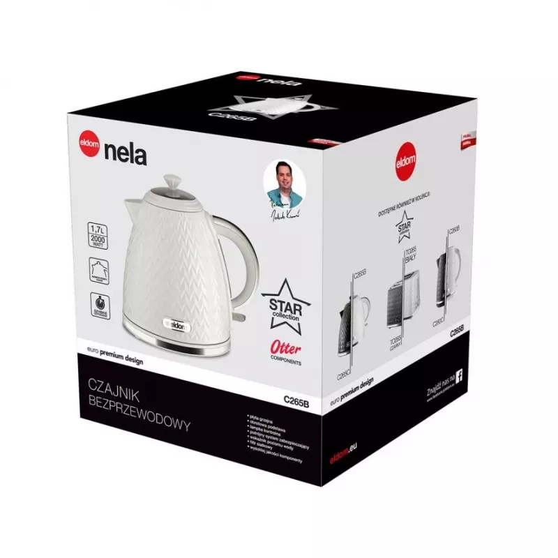 ELDOM C265B NELA Chaleira 1,7 L 2000 W Branco