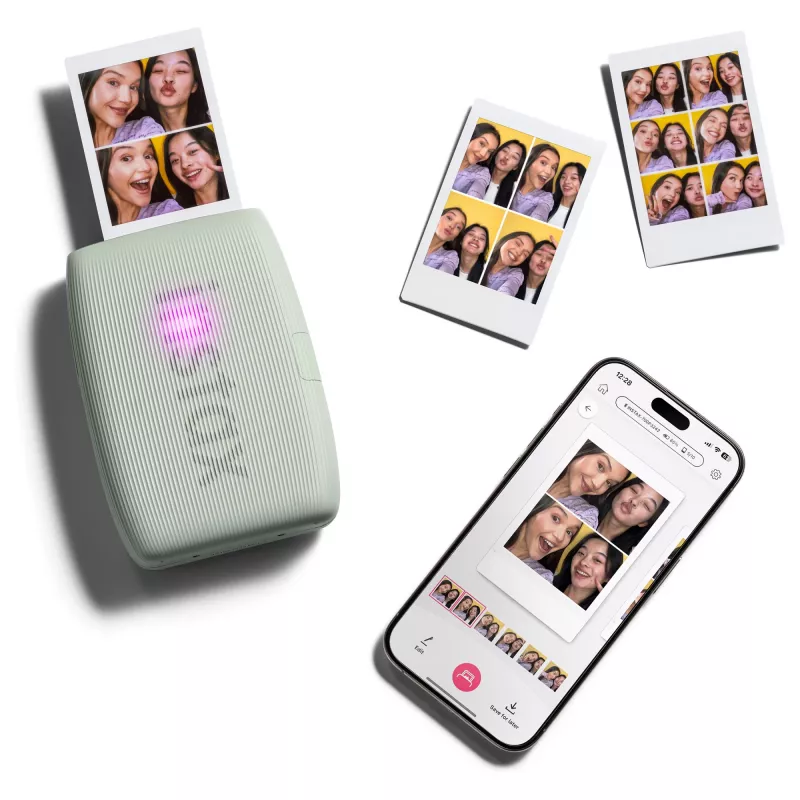 Fujifilm instax mini Link 3 EX D 16832156 impressora, 800 x 600 DPI, impressões de 6,2 x 4,6 cm, Bluetooth, verde-salva