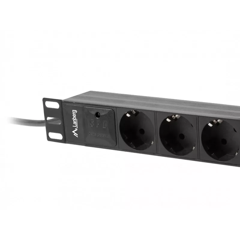 Unidade de distribuição de energia (PDU) Lanberg PDU-03E-0200-BK 3 saídas AC 1U preto