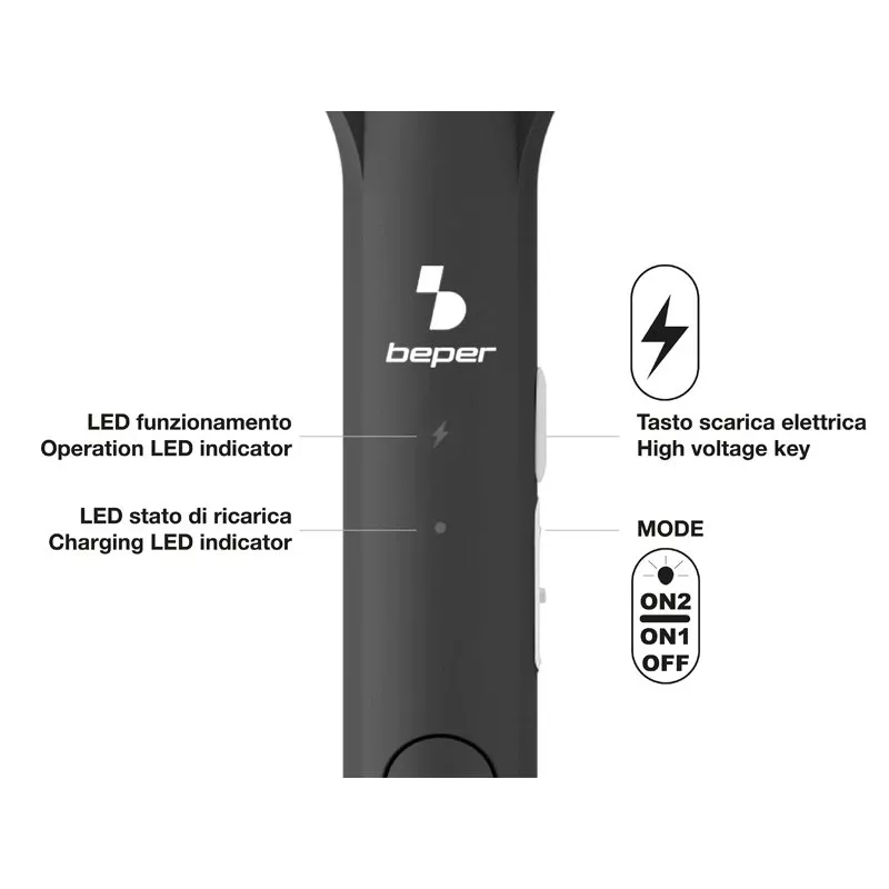 Apanha-insetos recarregável Beper P206ZAN250 com base de apoio, 2 W