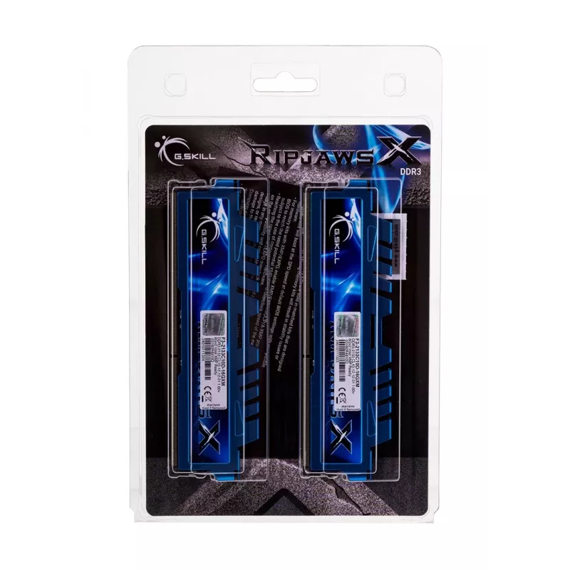 Memória Desktop DDR3 16GB (2x8GB) 2133MHz G.SKILL RipjawsX 240-pin DIMM, 1,6V, CL12, Dual-Channel, dissipador
