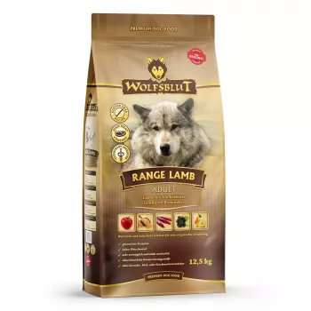 WOLFSBLUT Range Lamb Lamb com Arroz - Alimento seco para cães - 12,5 kg