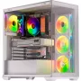 Caixa de PC KRUX Exo Midi Tower, ATX/micro-ATX/mini-ITX, 2x vidro temperado, USB-C, 4 ventoinhas de 120 mm, 2 baías de 3,5 polegadas + 2 de 2,5 polegadas, GPU até 40,5 cm, branca