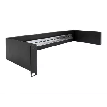 Painel de calha DIN de 19 polegadas Delock 66884, 2U, preto